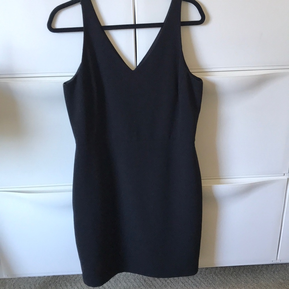 Loft v-neck black dress